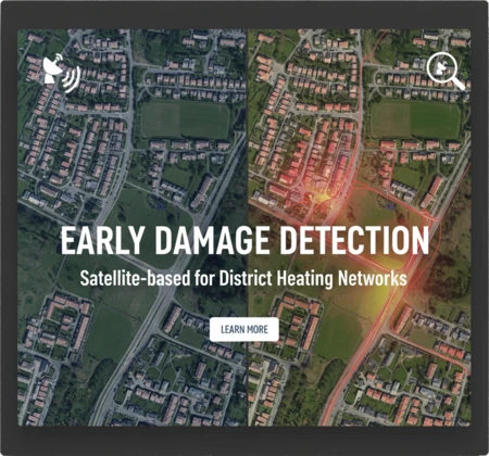 District Heating Network thermal scan dark mode view