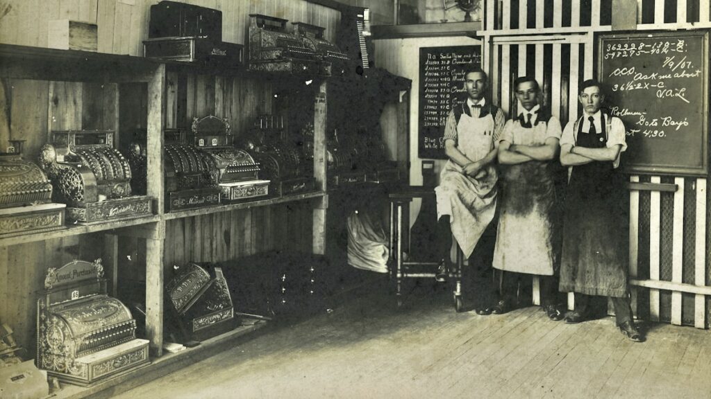 A couple of women standing next to each other in a room