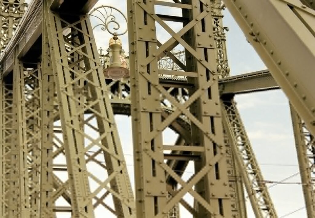 a large metal structure
